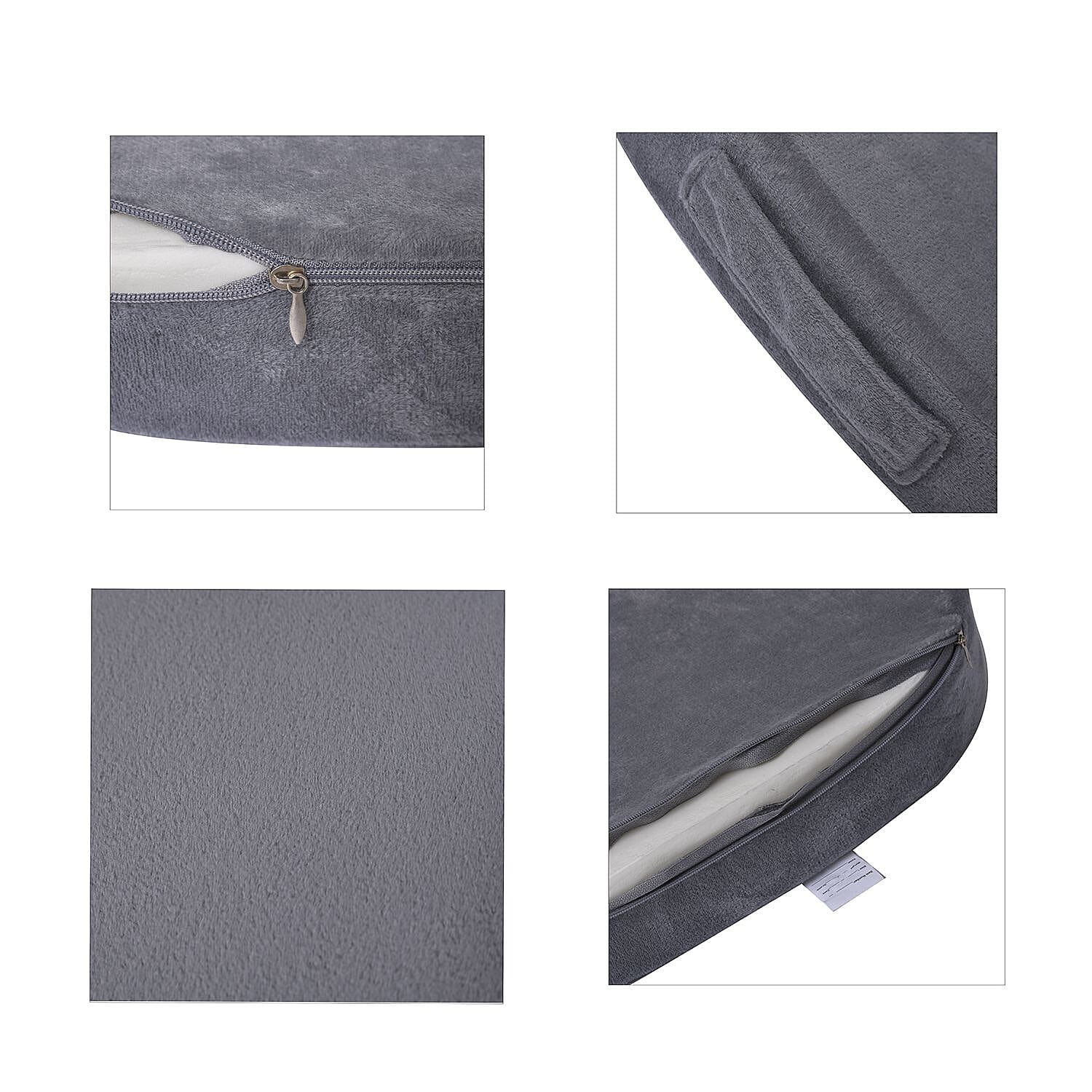 Memory Foam Seat Cushion (Size 44x35x7 cm) - Dark Grey