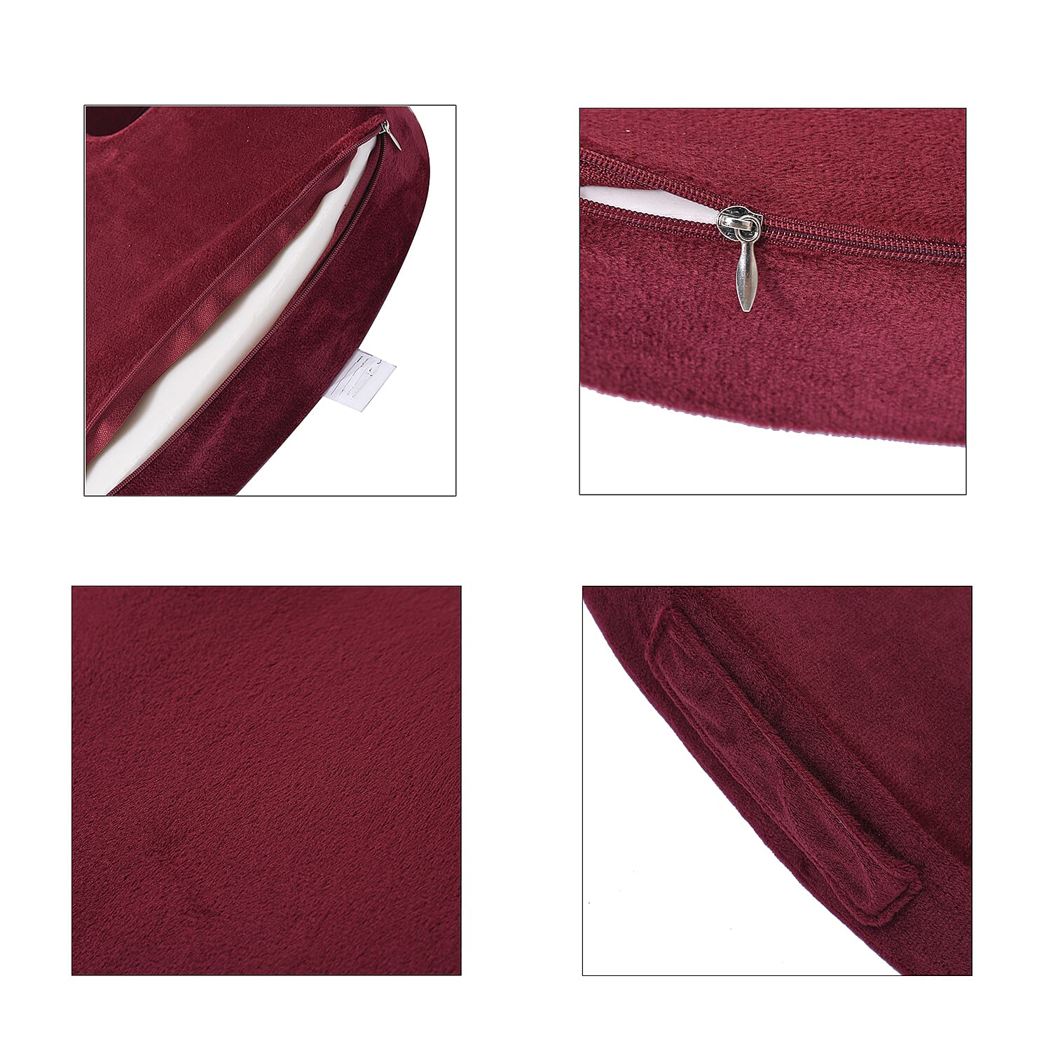 Memory Foam Seat Cushion (Size 44x35x7 Cm) - Burgundy