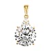 9K Yellow Gold Moissanite Pendant 8.13 Ct.