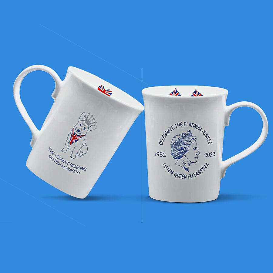 Staffordshire Fine Bone China Collectable Platinum Jubilee Celebration Mug