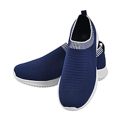 Comfy Knitted Trainers - Navy