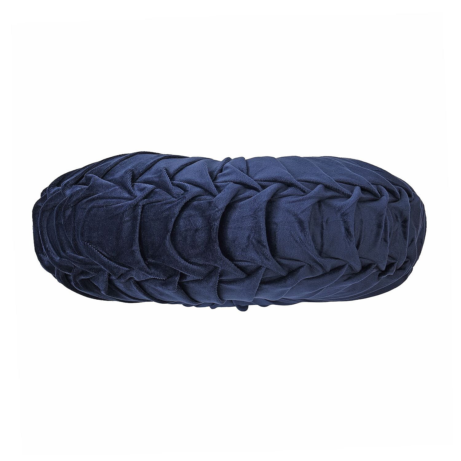 Luxury Range Round Velvet Cushion (Size 35x35x10 Cm) - Navy