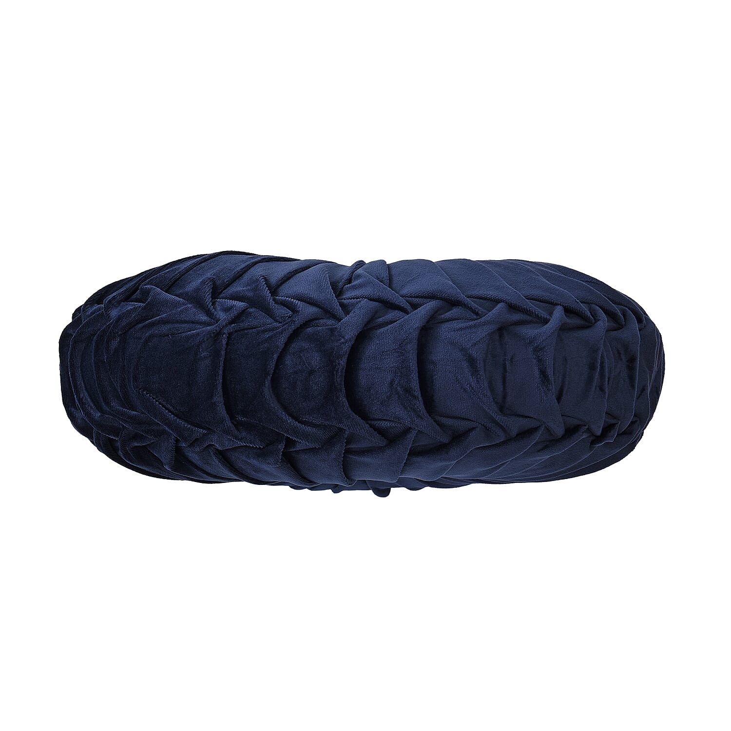Luxury Range Round Velvet Cushion (Size 35x35x10 Cm) - Navy