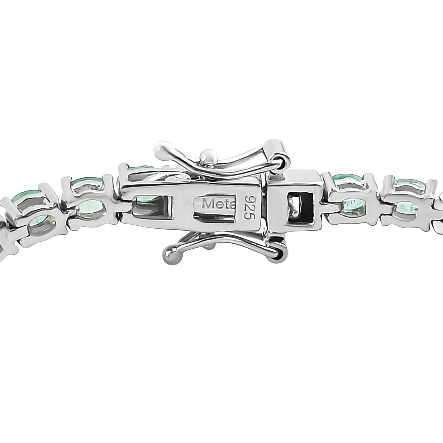 Monster Deal - Boyaca Colombian Emerald Bracelet (Size - 7) in Platinum Overlay Sterling Silver 6.56 Ct, Silver Wt. 9.10 Gms