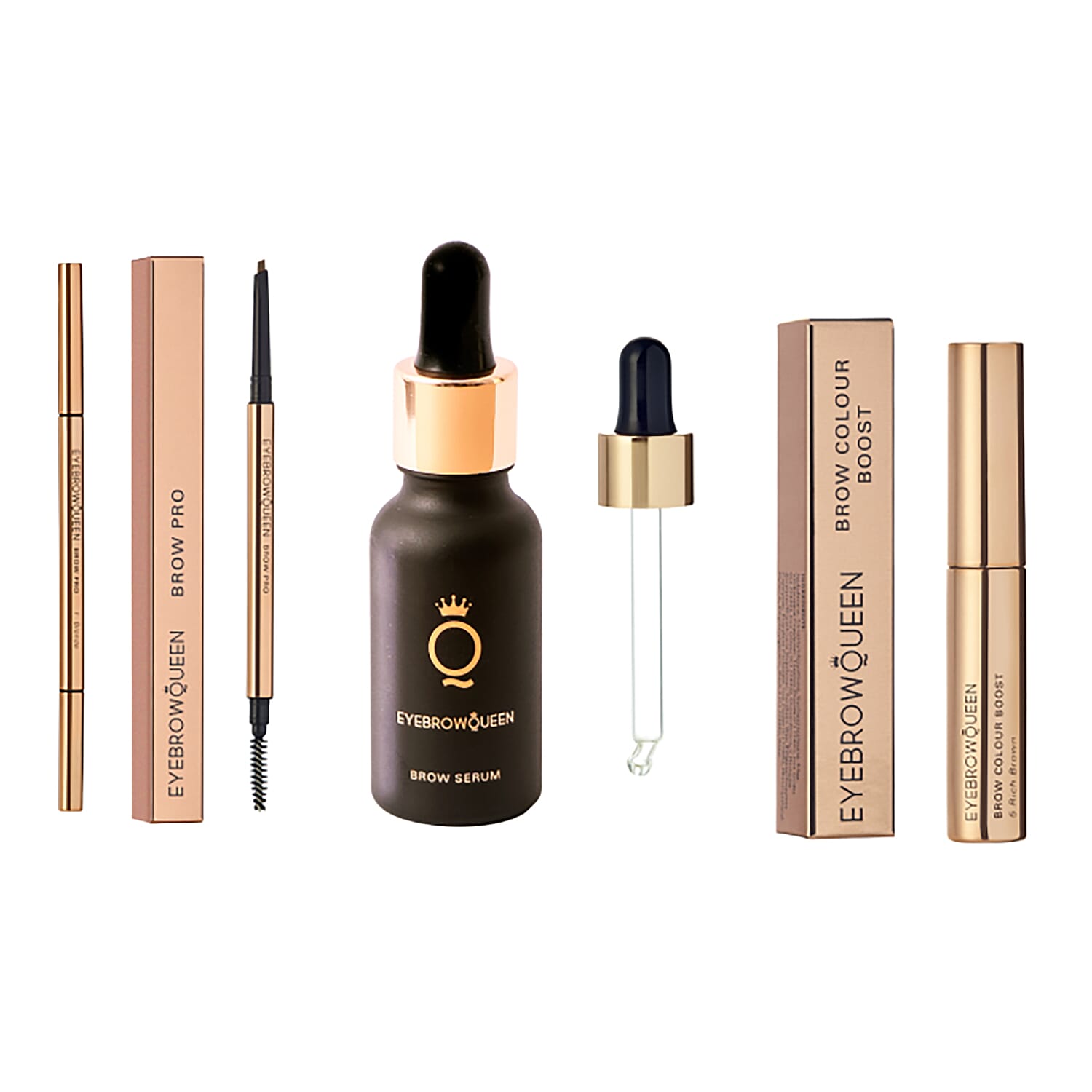Eyebrow Queen Bundle (Eyebrow Serum, Colour Boost & Free Brow Pro) - Medium Brown