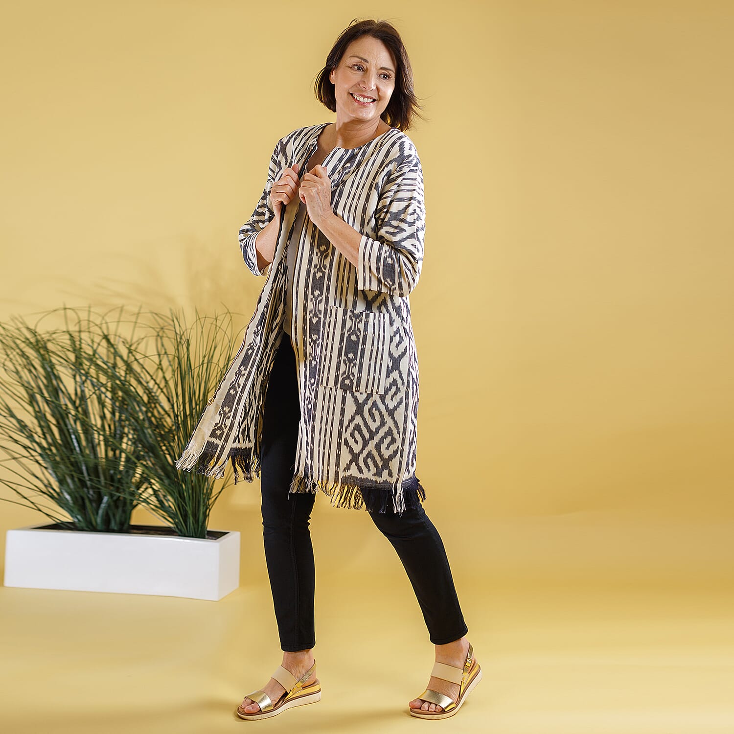 Bali Collection - 100% Cotton Zipper Jacket (Size L) - Pink