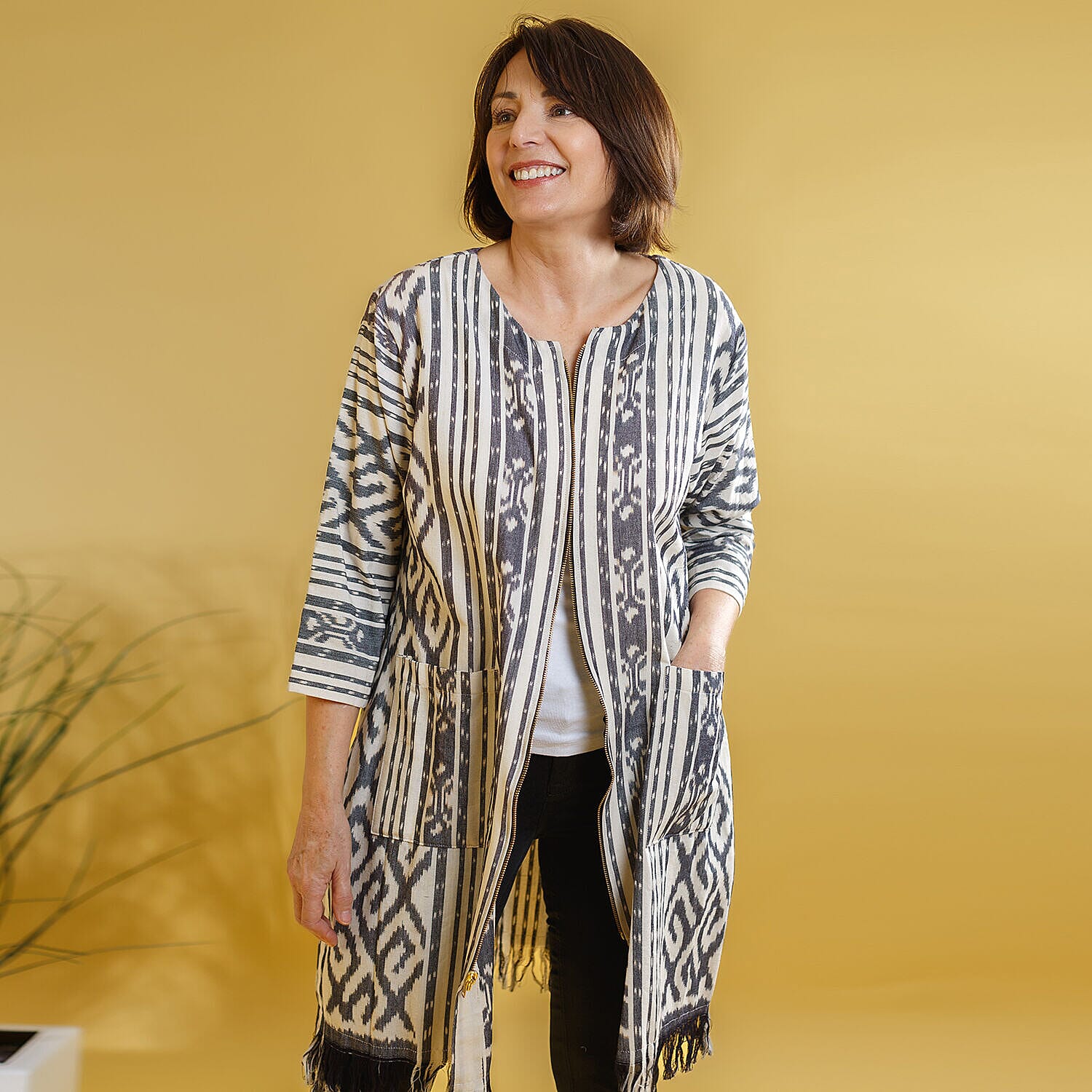 Bali Collection - 100% Cotton Zipper Jacket (Size L) - Pink