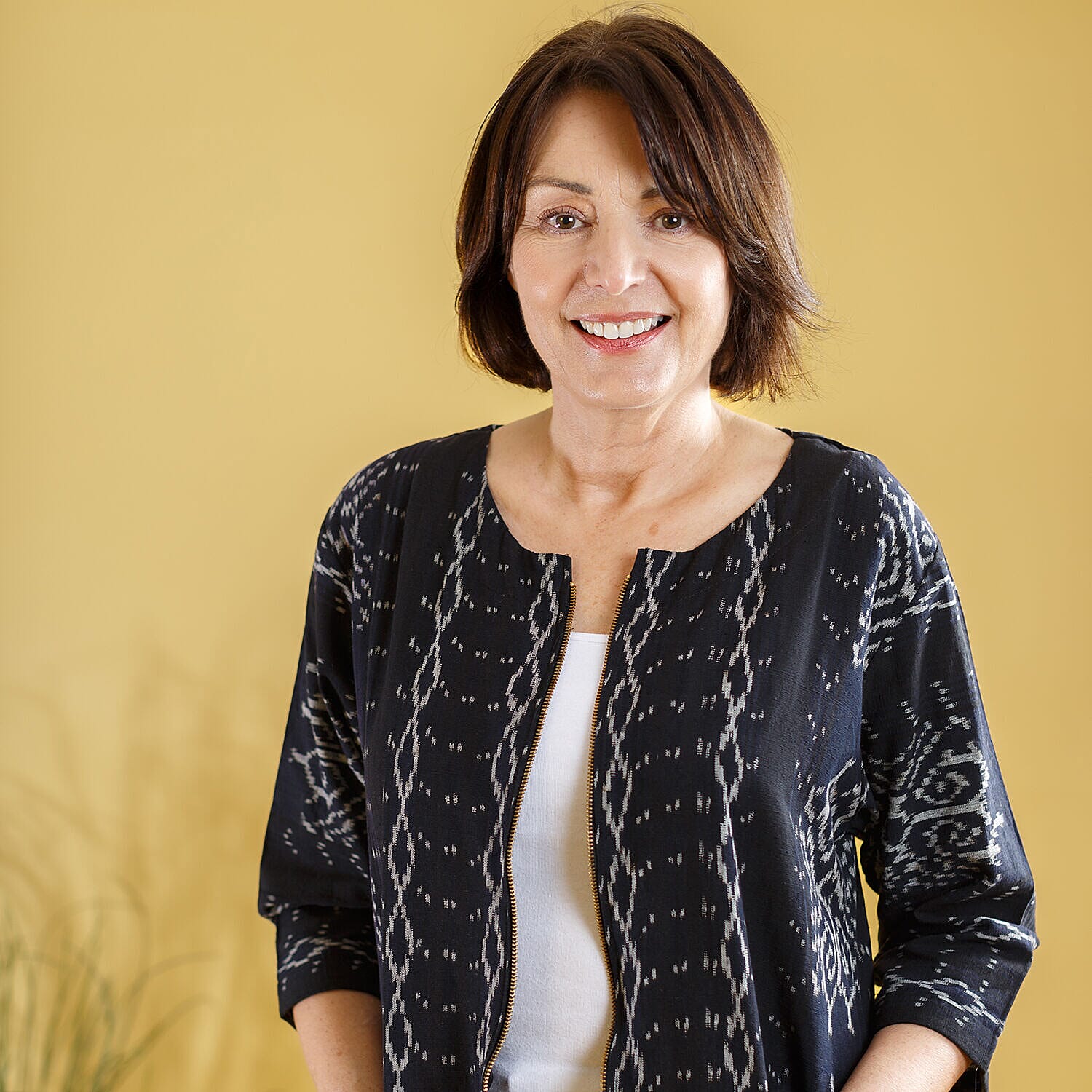 Bali Collection - 100% Cotton Casual Jacket (One Size) - Black and White