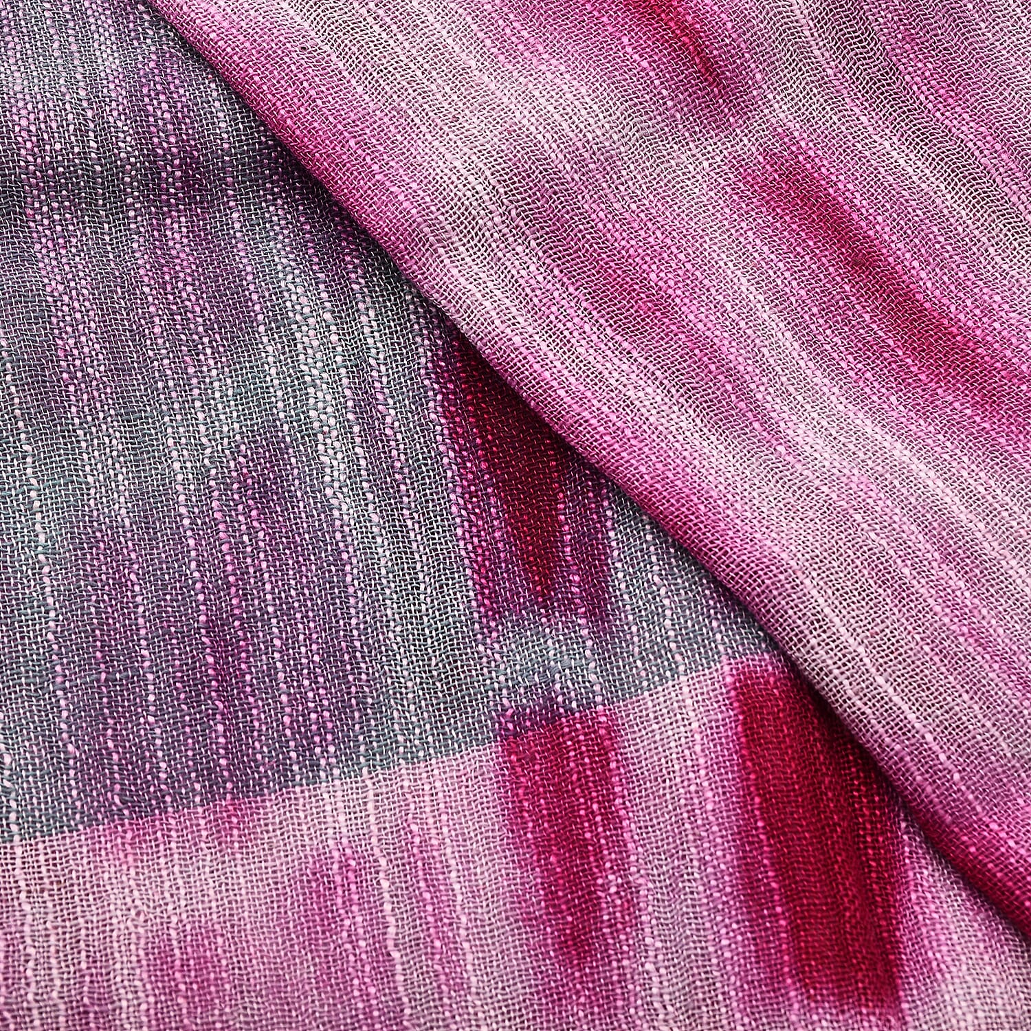 Tara Clothing 100% Viscose Tie Die Shawl (Size 185x70 Cm) - Red & Pink