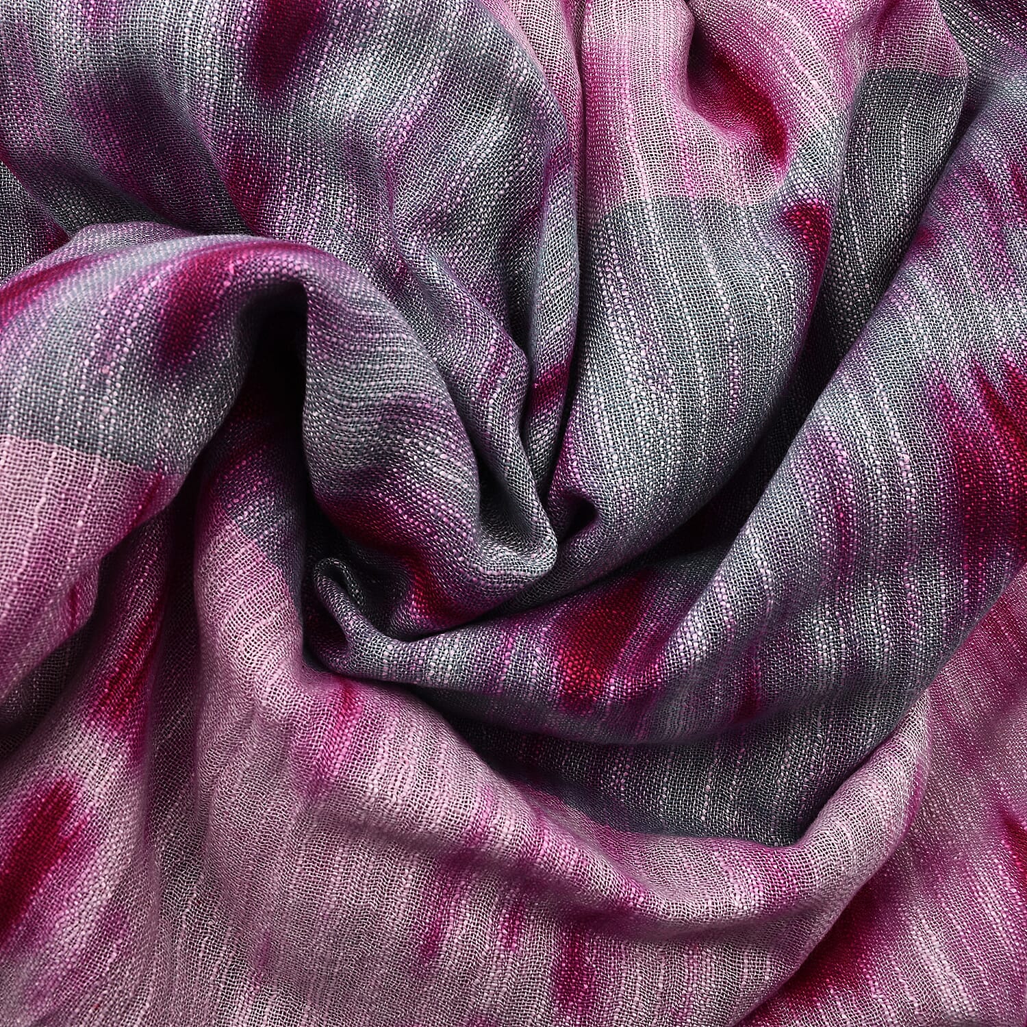 Tara Clothing 100% Viscose Tie Die Shawl (Size 185x70 Cm) - Red & Pink