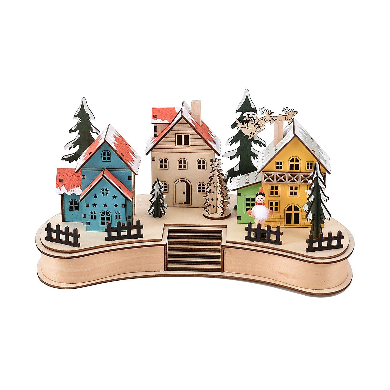 Exquisite House Decoration with 6 LED Light (Size 30x15x15 Cm) - Village