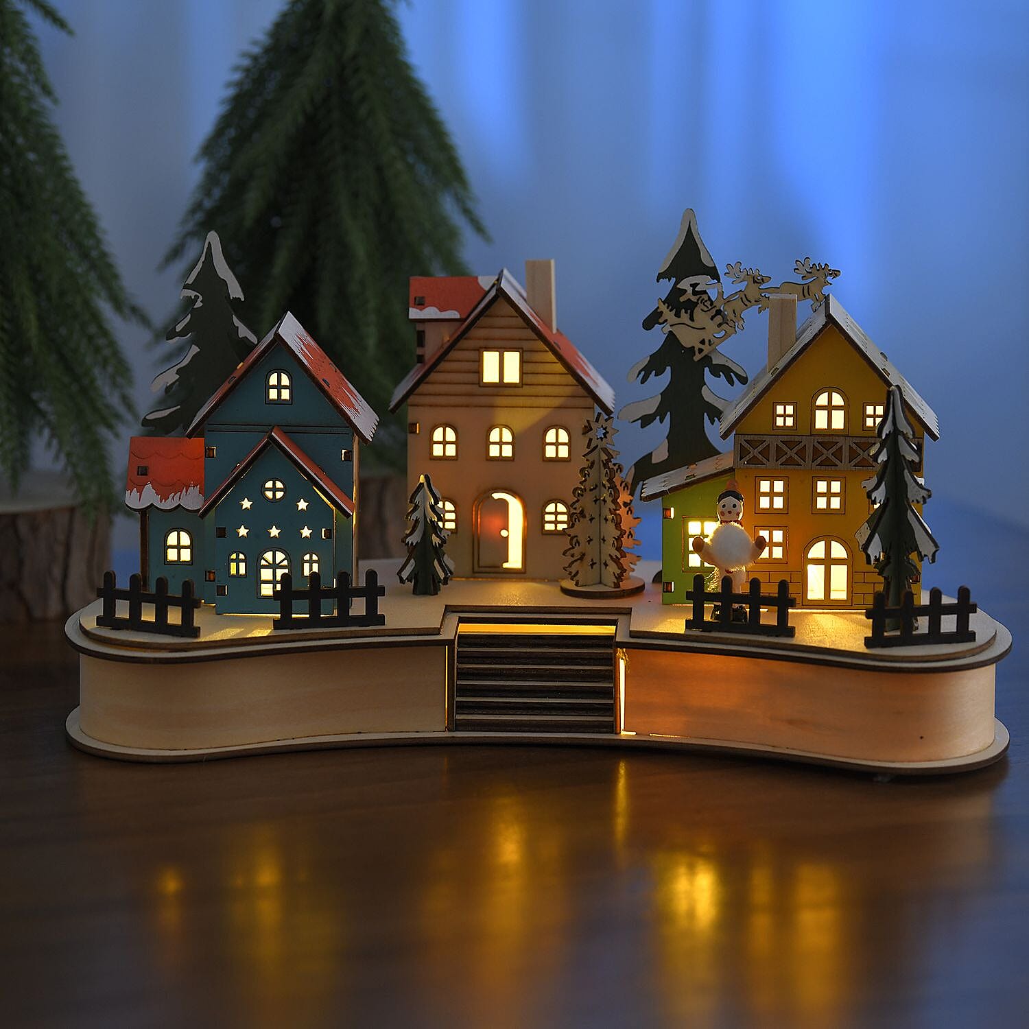 Exquisite House Decoration with 6 LED Light (Size 30x15x15 Cm) - Village