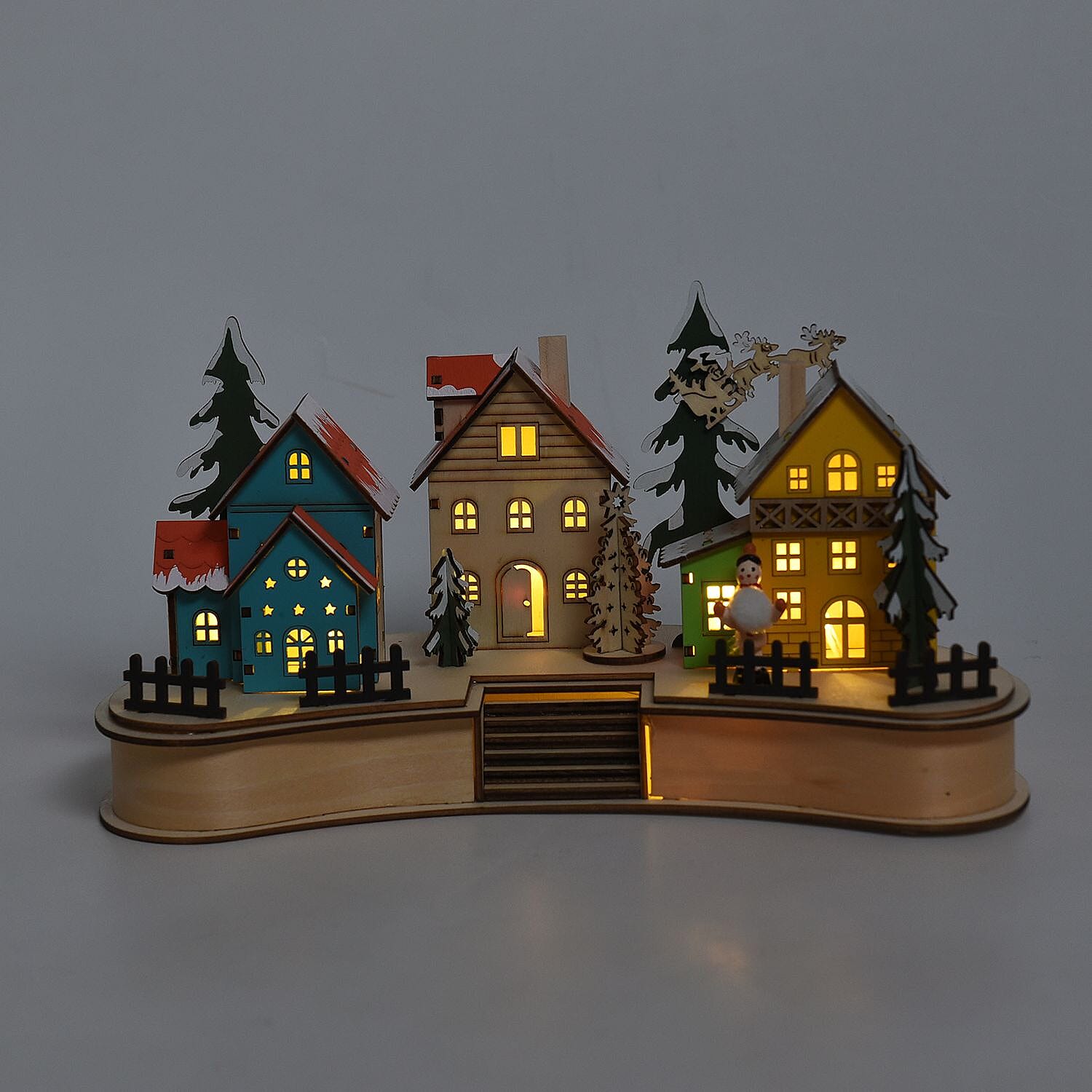 Exquisite House Decoration with 6 LED Light (Size 30x15x15 Cm) - Village