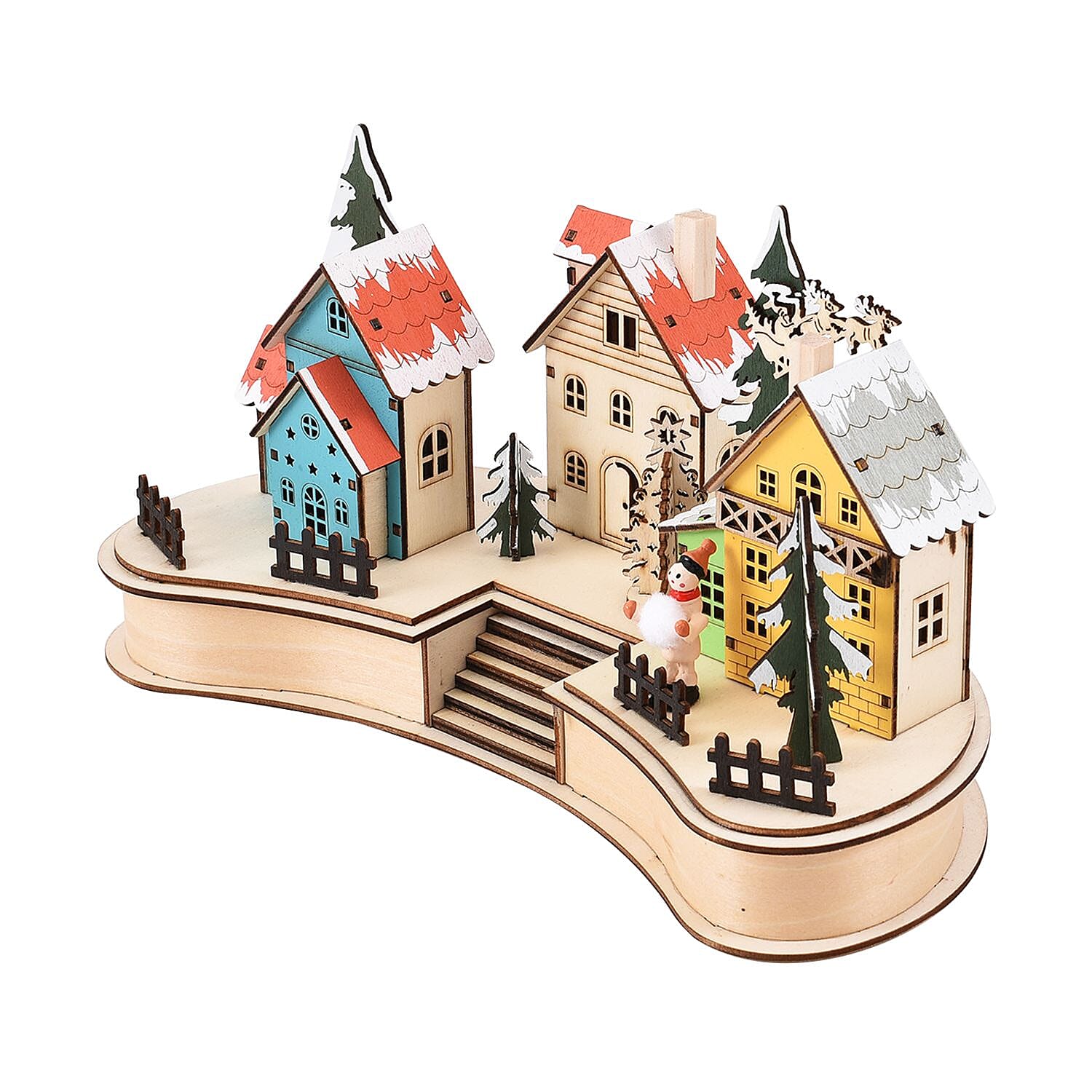 Exquisite House Decoration with 6 LED Light (Size 30x15x15 Cm) - Village