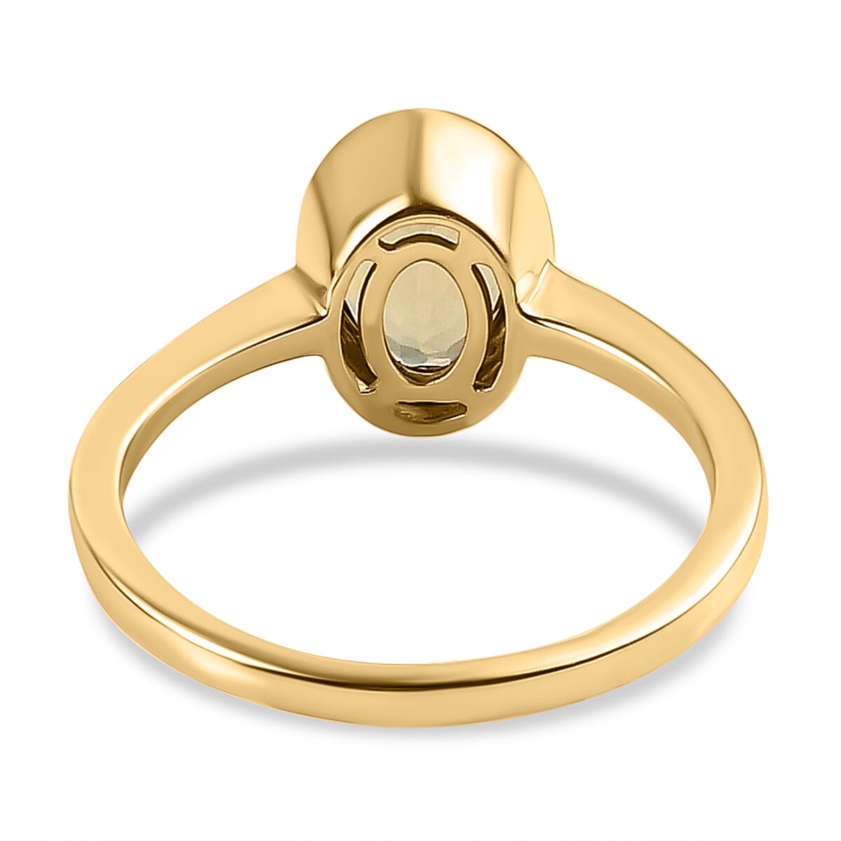 9K Yellow Gold Natural Yellow Tanzanite Solitaire Ring 1.32 Ct.