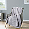 TJC Striking Leopard Pattern Single Layer Flannel Blanket (Size 200x150 Cm) - Grey