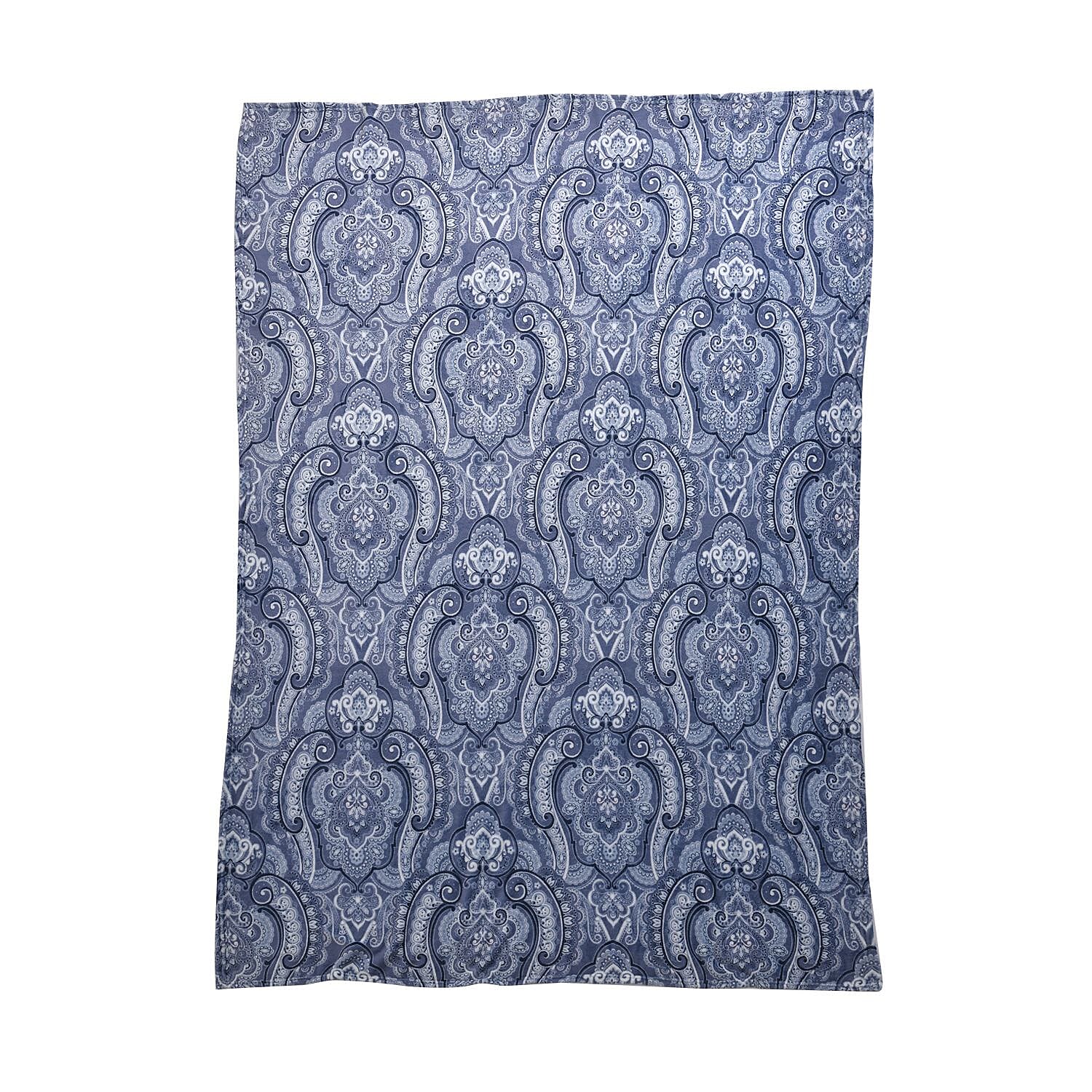 TJC Intricate Pattern Microfiber Blanket (Size 200x150 Cm) - Stone Blue
