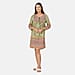 TAMSY Viscose Printed Dress - Beige