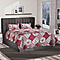 Tjc Polyester Patchwork Bedding Set (Size 200x1 ) - Red & Brown
