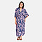 Bali Collection - Viscose Leaf Pattern Maxi Dress - Black