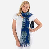TAMSY 2-Piece Set of Leaf Pattern Scarf and Bag