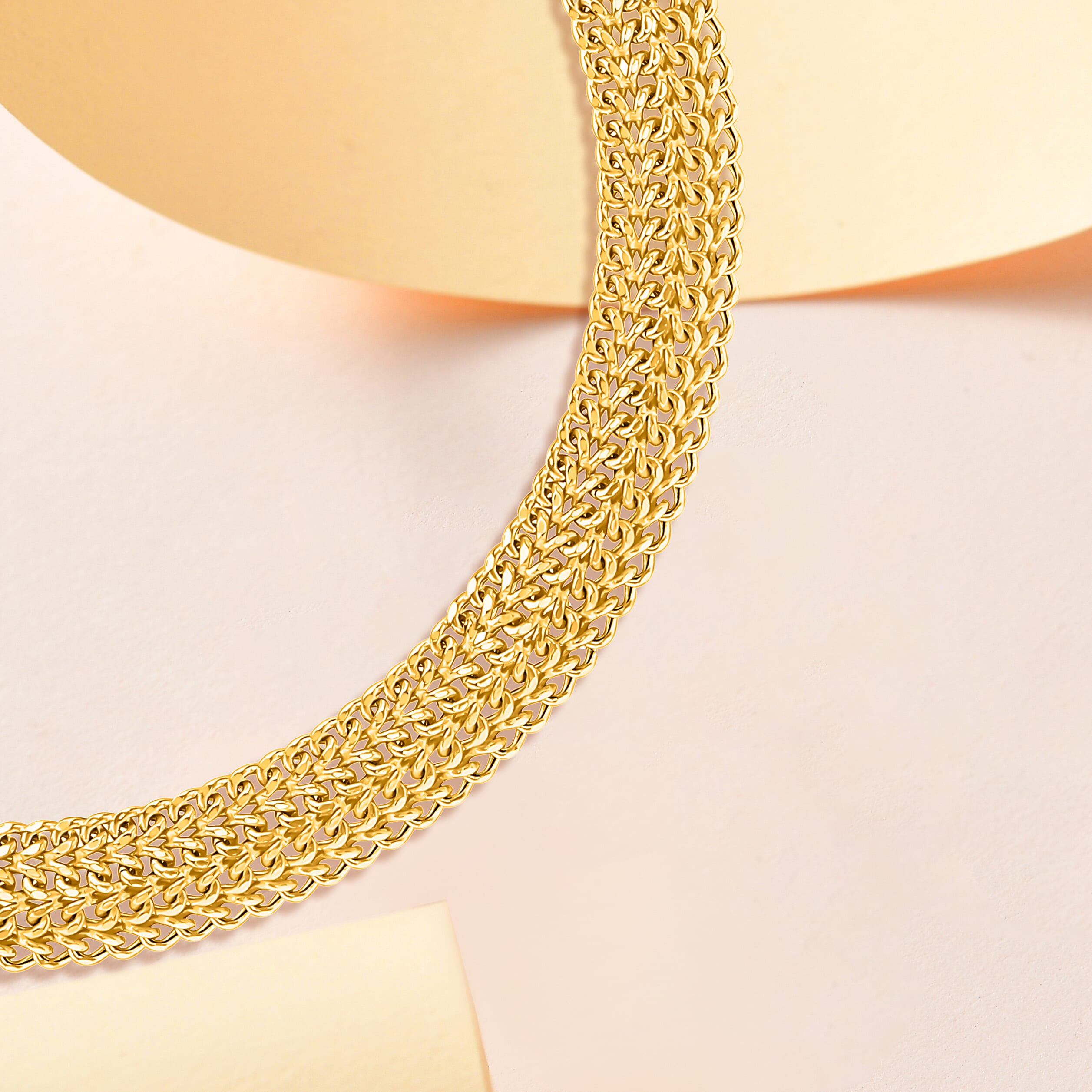 9K Yellow Gold Diamond Cut Domed Curb Chain (Size 18), Gold Wt 6.70 GM