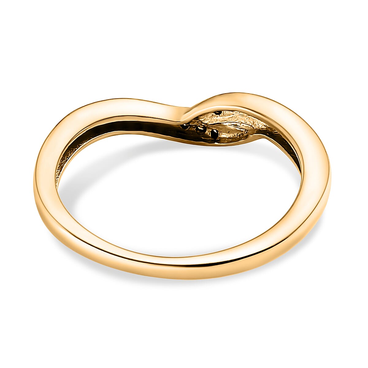 Champagne Diamond Ring in 18K Vermeil Yellow Gold Plated Sterling Silver 0.11 Ct.