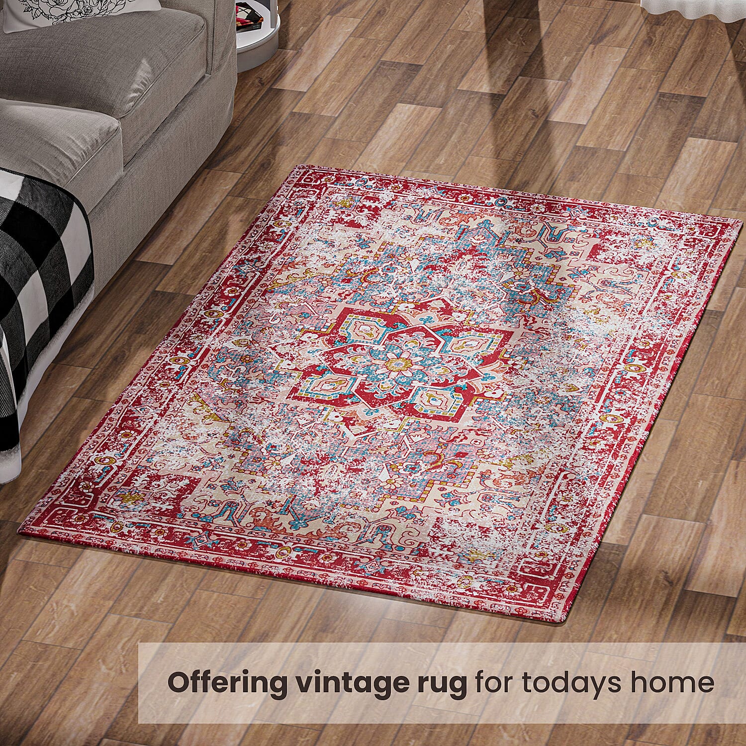 DOD - PET Outdoor Digital Printed Rug - Red