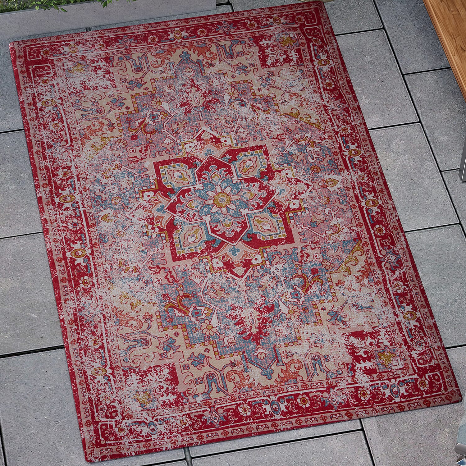 DOD - PET Outdoor Digital Printed Rug - Red