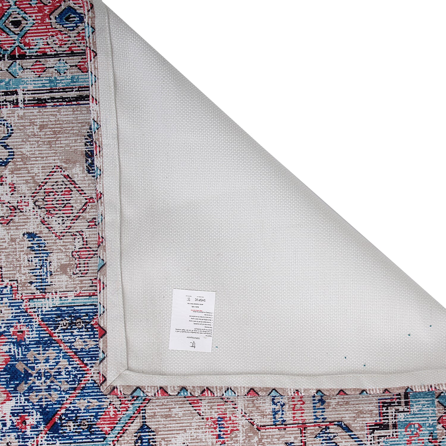 Digital Printed Rug 1000 GSM (Size 150x90 Cm) - Turquoise & Multi