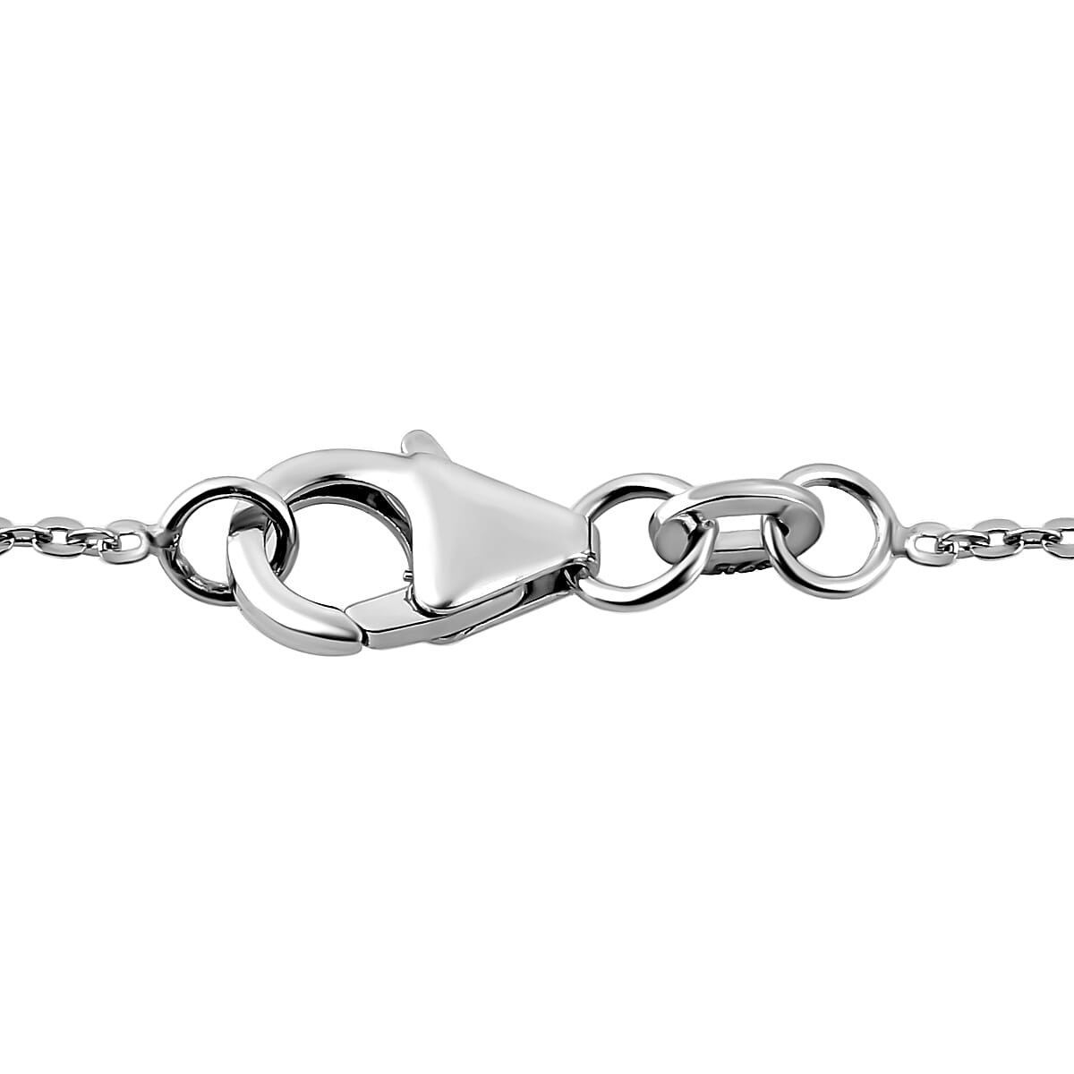 Simulated Amethyst Heart Pendant Cum Necklace With Magnet (Size - 18) in Platinum Overlay Sterling Silver