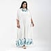 Tamsy Floral Embroidery Kaftan - Black