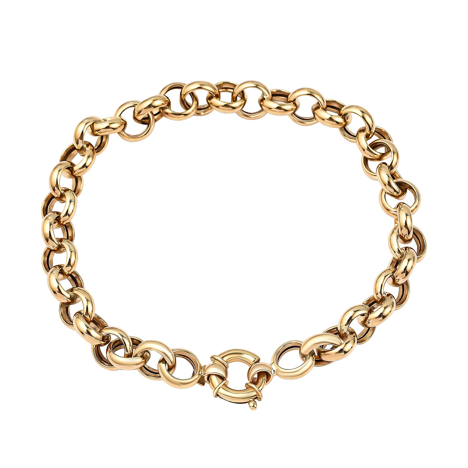 Hatton Garden Close Out Deal- 9K Yellow Gold Belcher Bracelet (Size - 8.00), With Senorita Clasp Gold Wt. 7.07 Gms