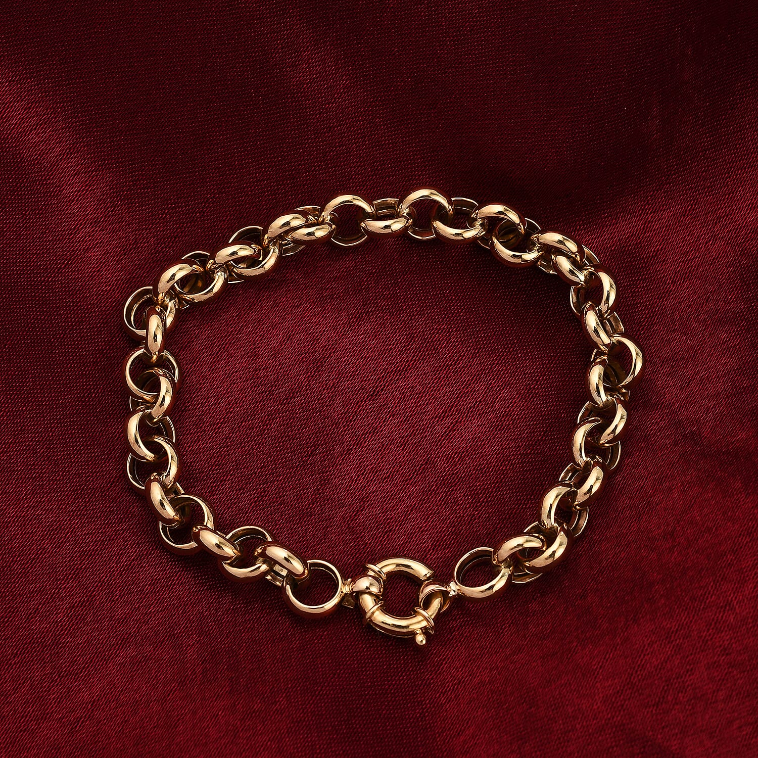 Hatton Garden Close Out Deal- 9K Yellow Gold Belcher Bracelet (Size - 8.00), With Senorita Clasp Gold Wt. 7.07 Gms