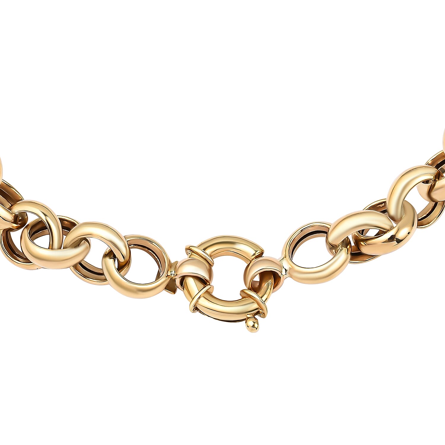 Hatton Garden Close Out Deal- 9K Yellow Gold Belcher Bracelet (Size - 8.00), With Senorita Clasp Gold Wt. 7.07 Gms