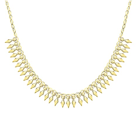 9K Yellow Gold Cleopatra Style Necklace 17 Inch