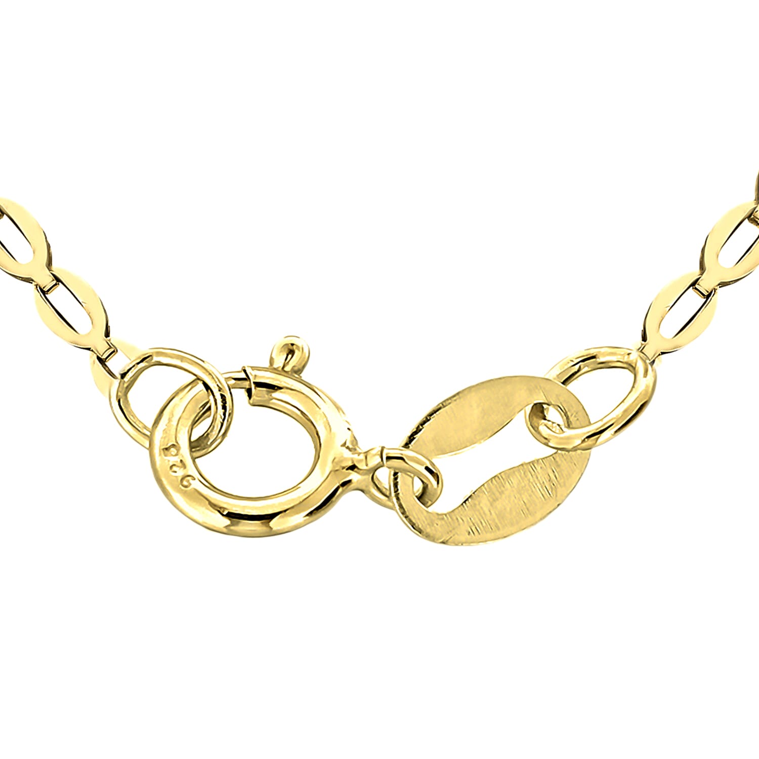 9K Yellow Gold Cleopatra Style Necklace 17 Inch