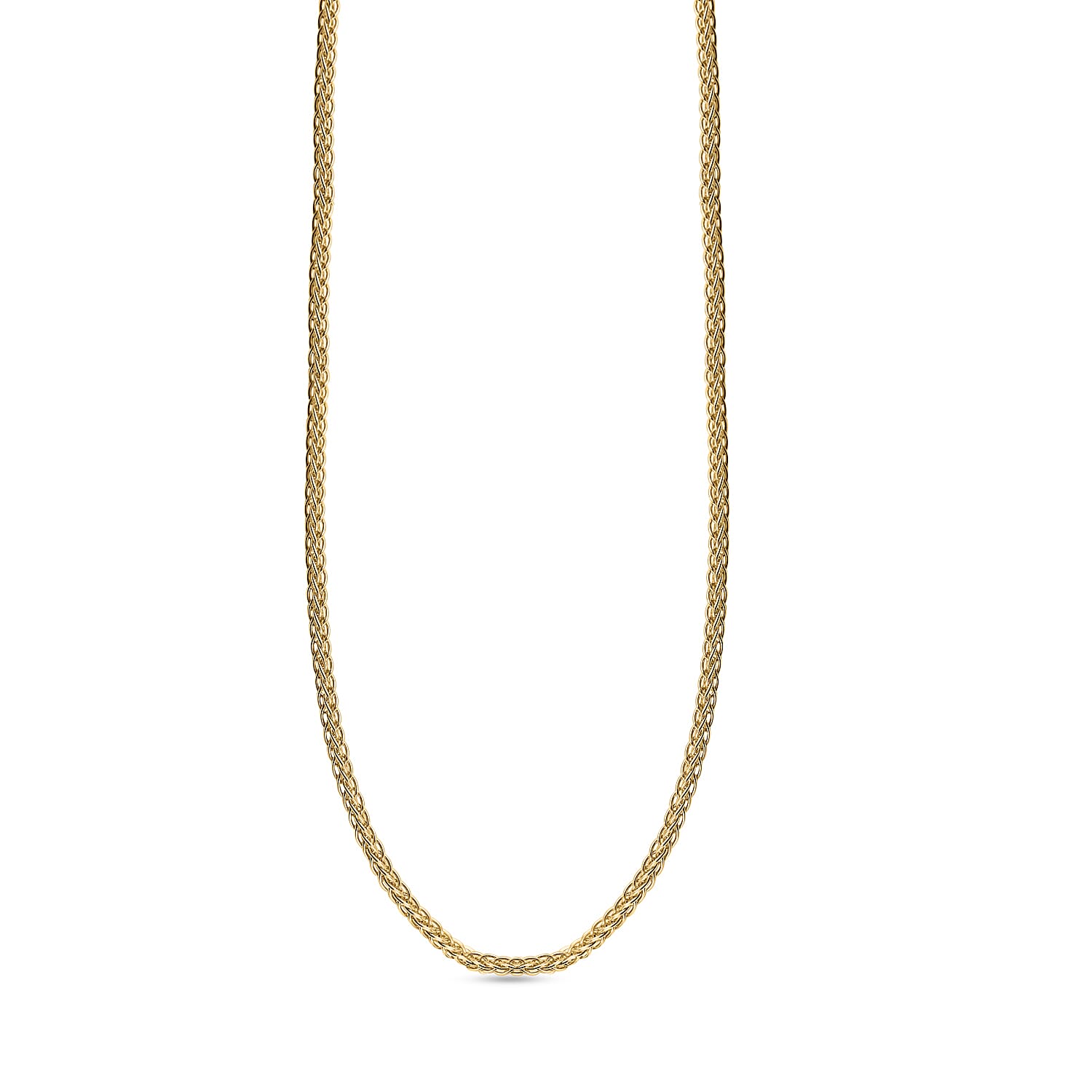 9K Yellow Gold Adjustable Heart Slider Spiga Chain 22 Inch