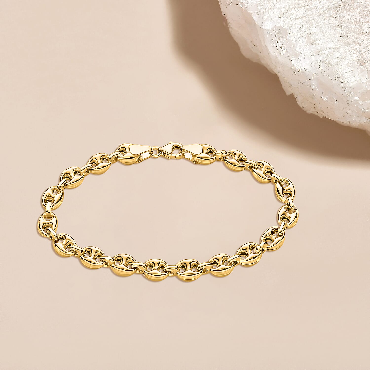 9K Yellow Gold  (Size - 7.5) Bracelet,  Gold Wt. 4.8 Gms