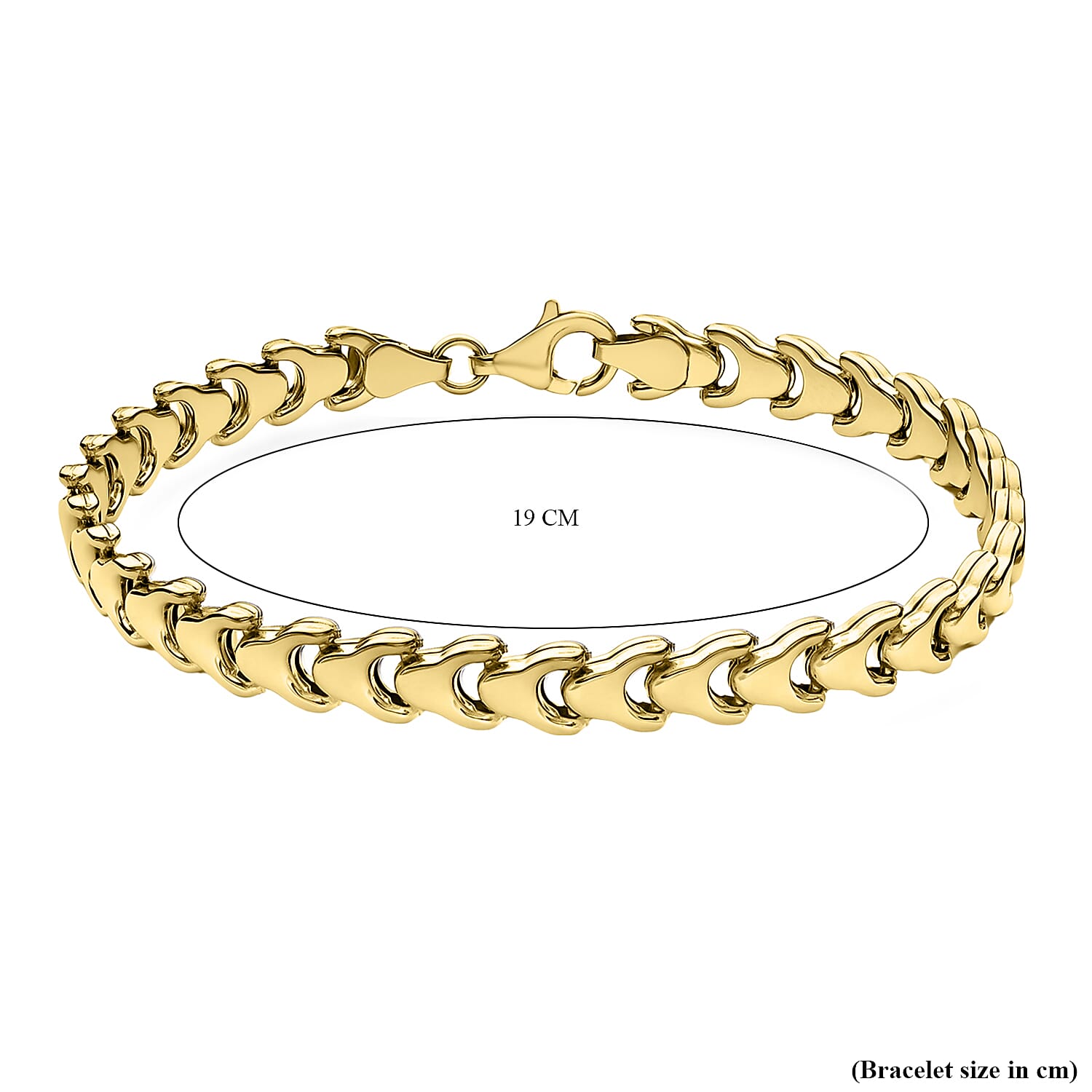 9K Yellow Gold 6mm Stamped Fancy Link Bracelet 7.5 Inch