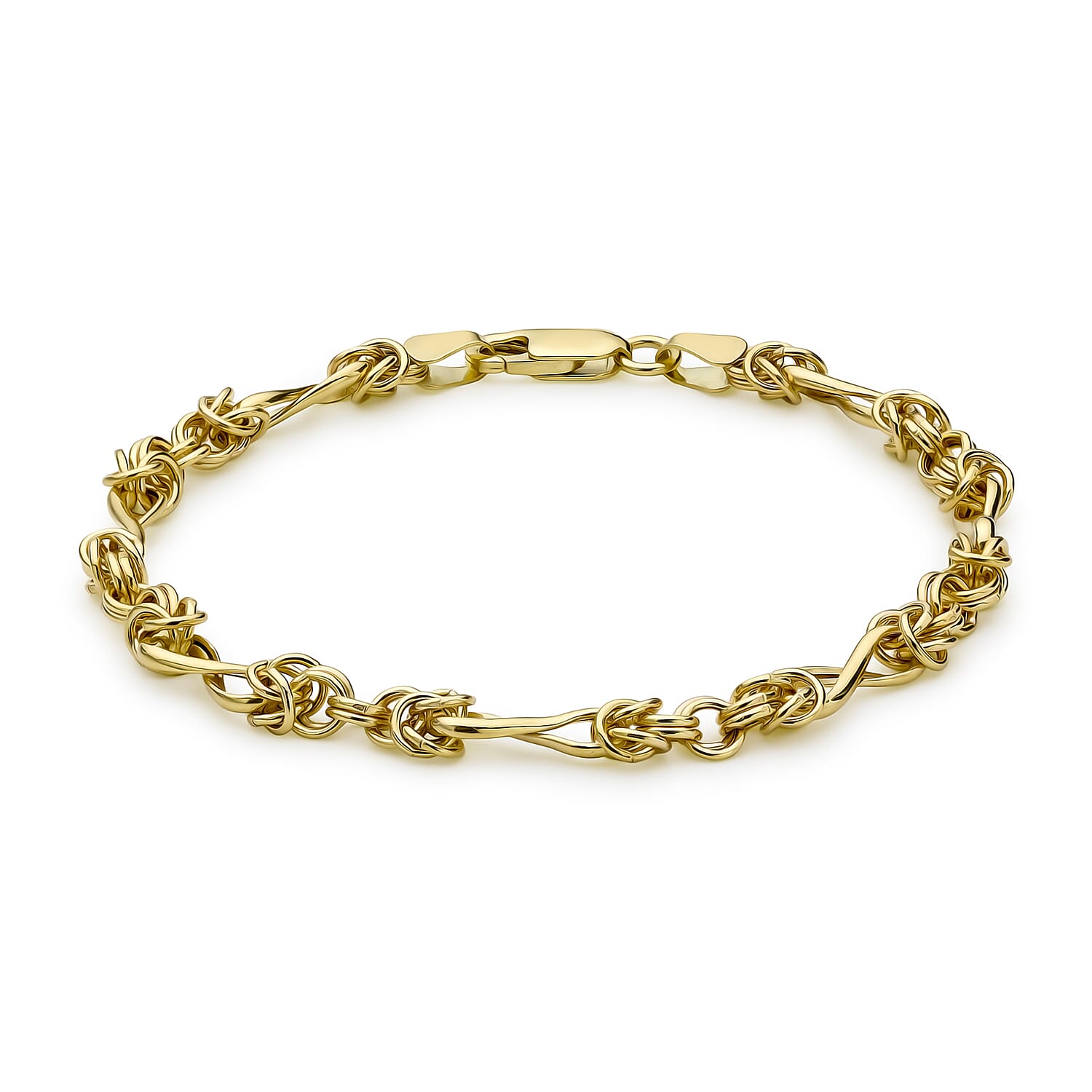 9K Yellow Gold  Bracelet,  Gold Wt. 3.1 Gms