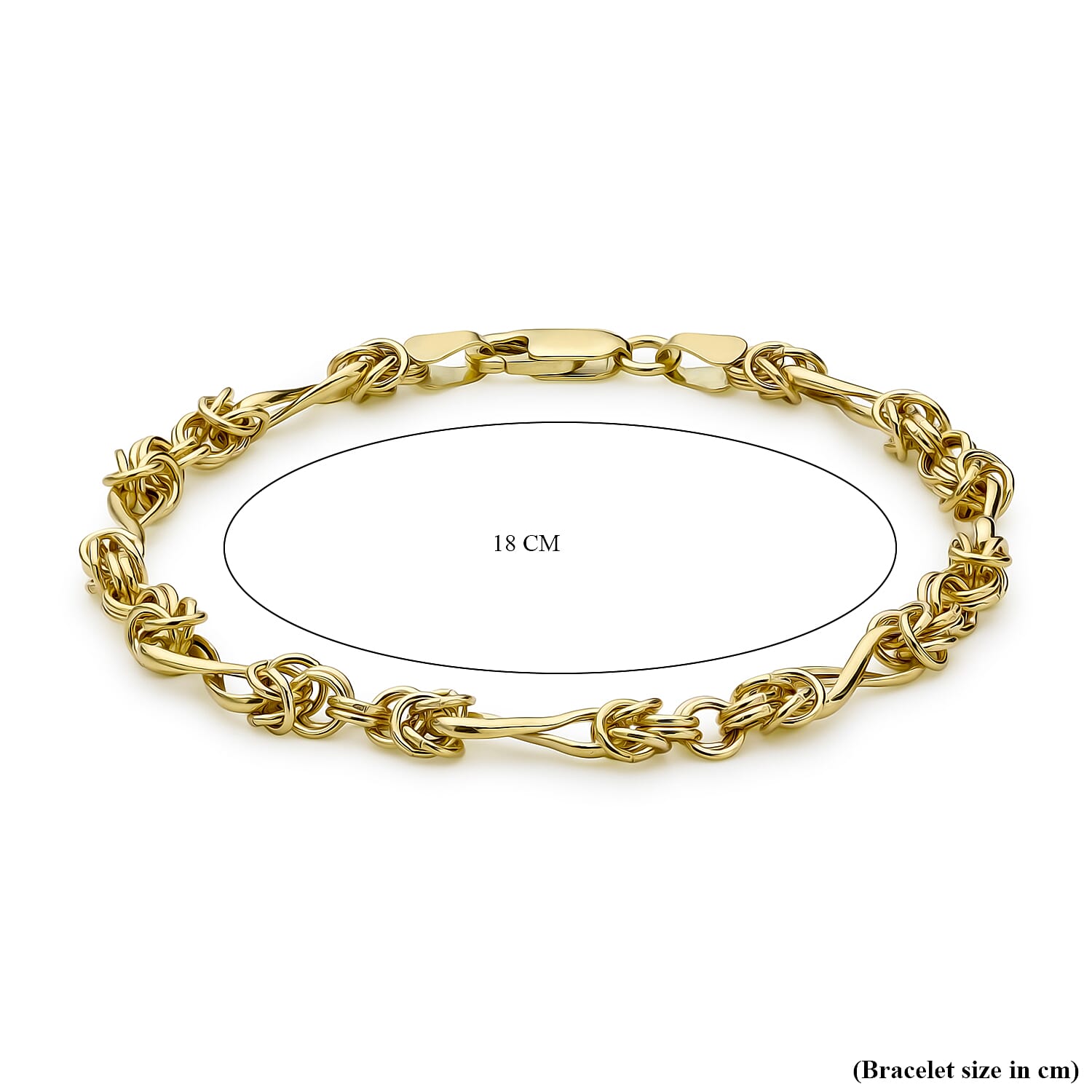 9K Yellow Gold  Bracelet,  Gold Wt. 3.1 Gms