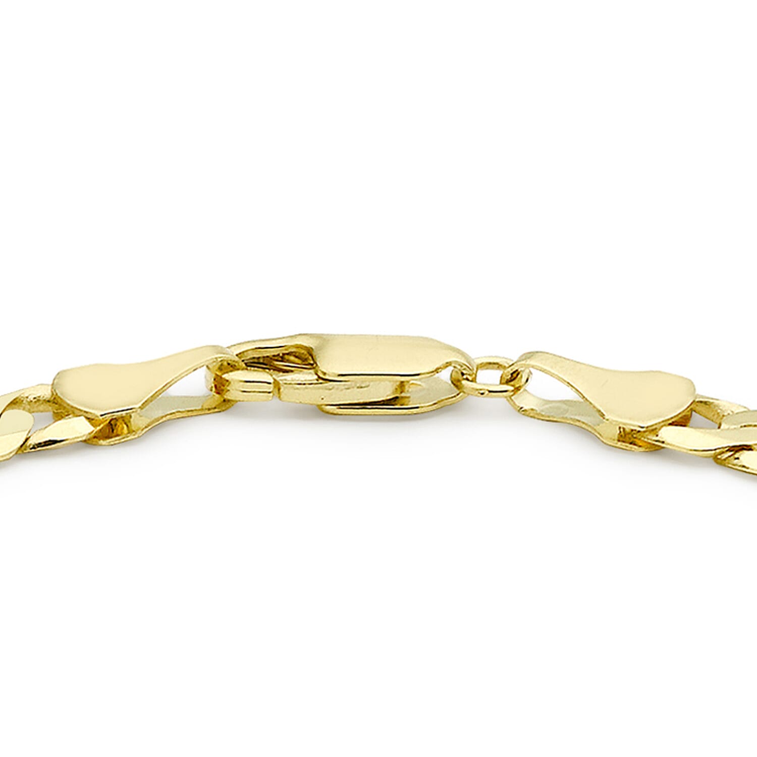 9K Yellow Gold Diamond Cut Curb Bracelet 7.5 Inch