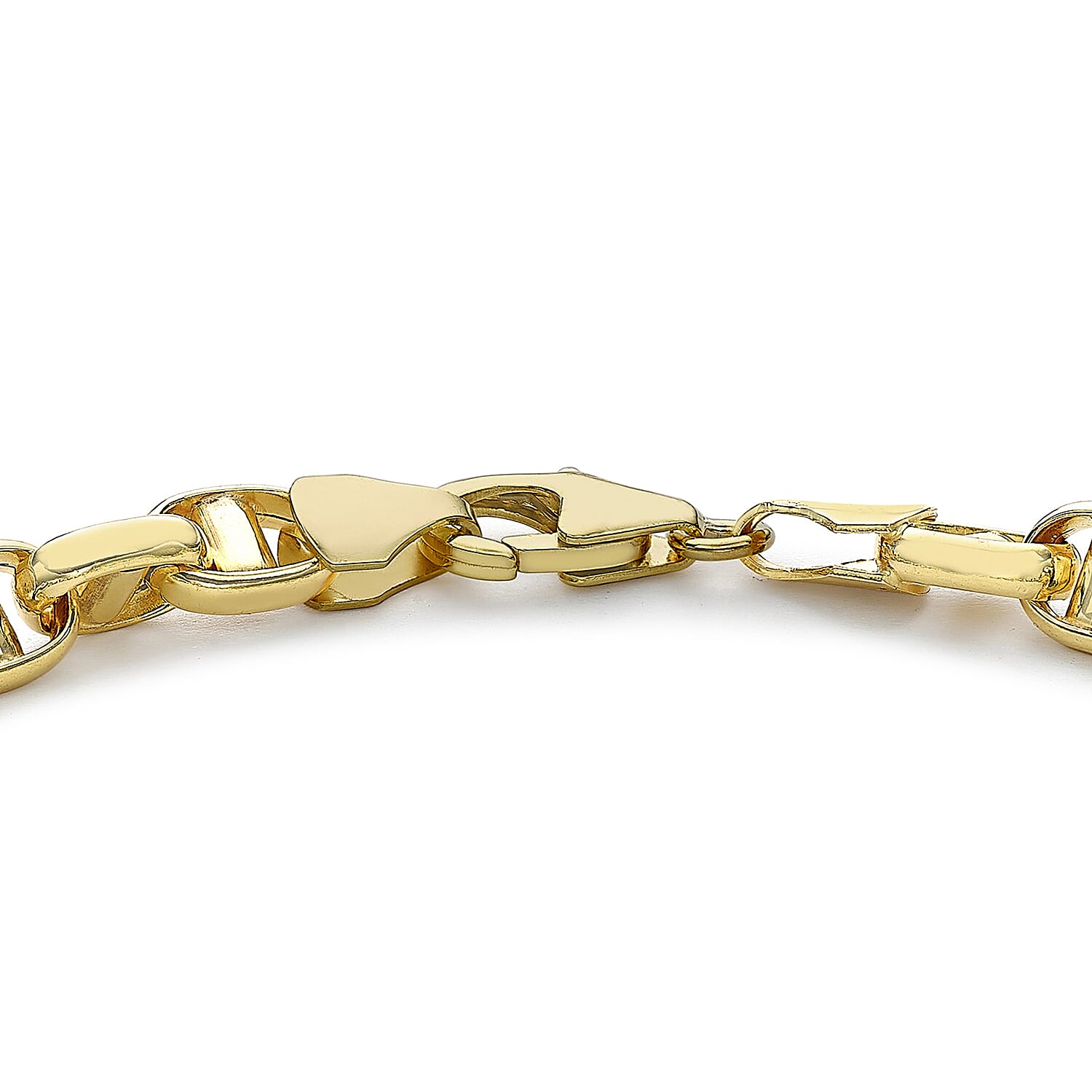 9K Yellow Gold 5.5mm Hollow Rambo Chain Bracelet 7.5 Inch