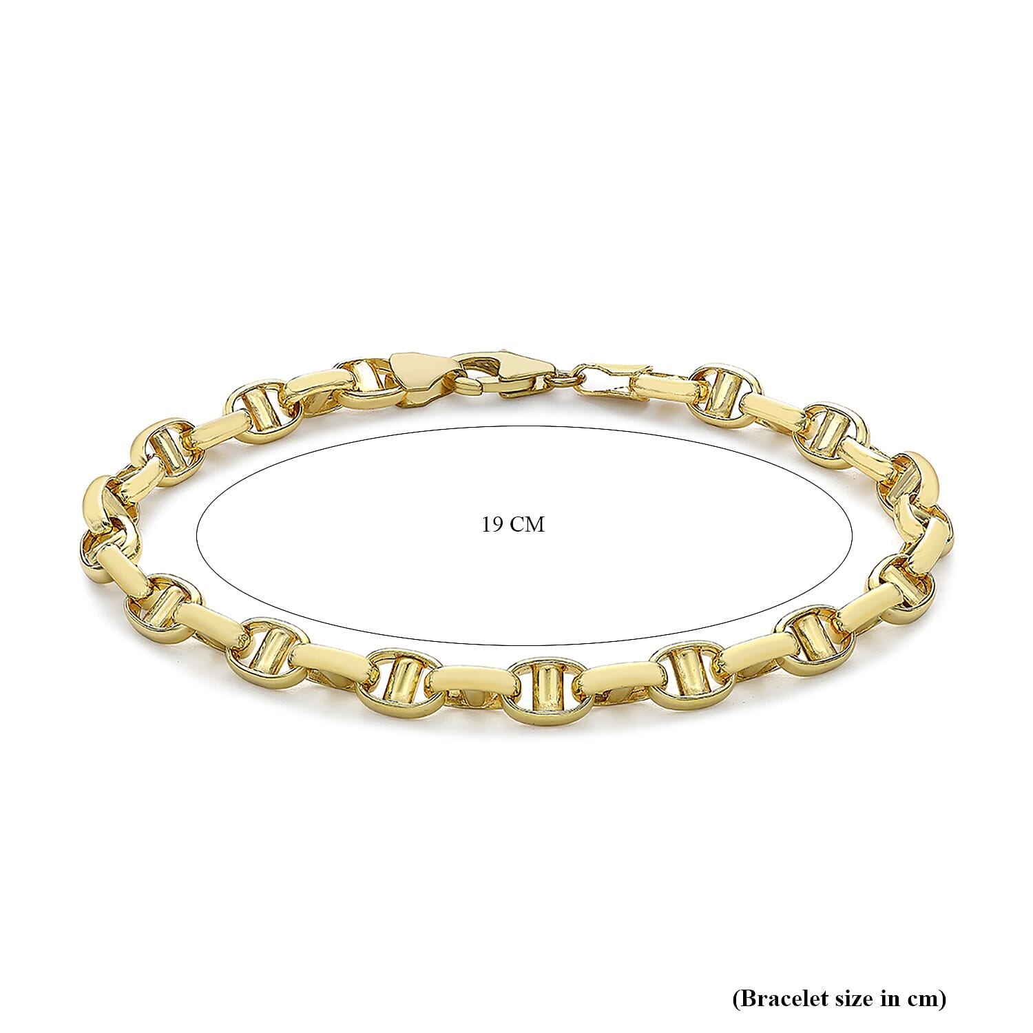 9K Yellow Gold 5.5mm Hollow Rambo Chain Bracelet 7.5 Inch