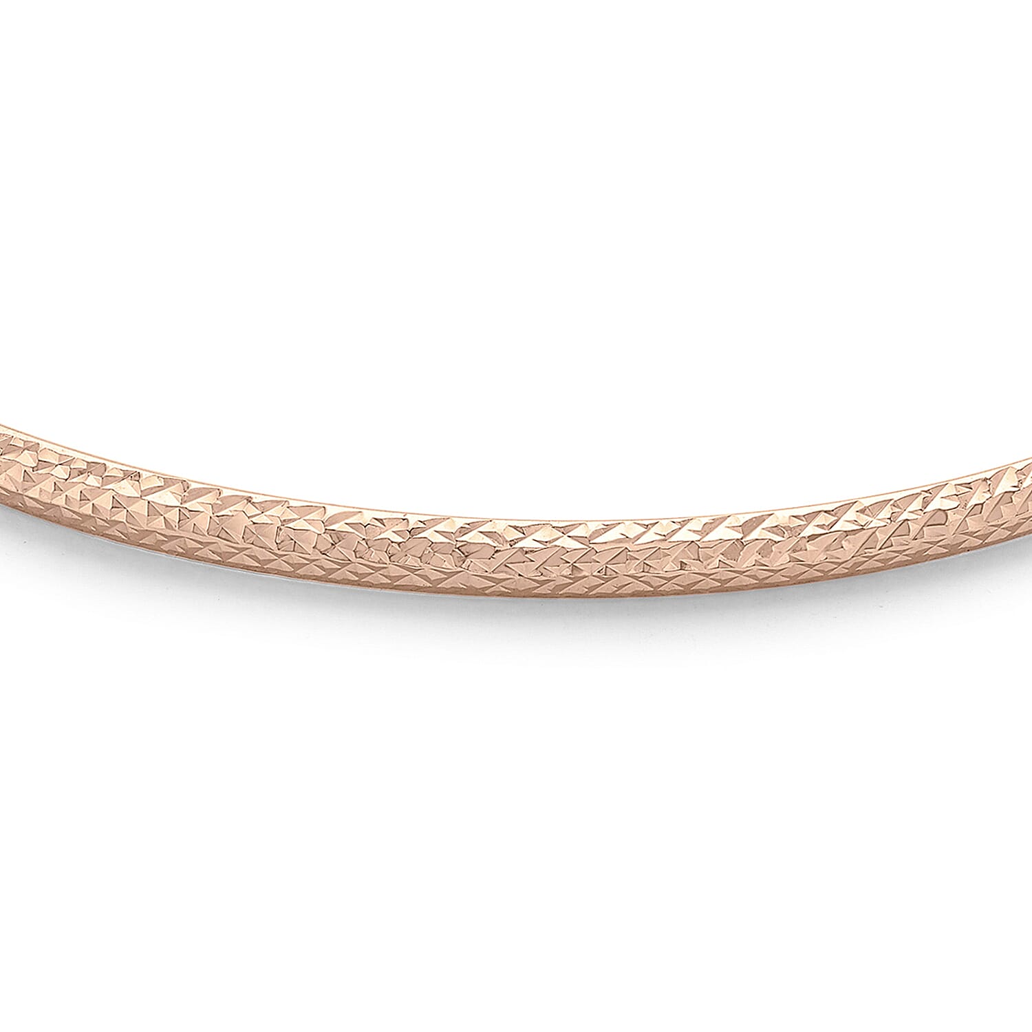 9K Rose Gold 41mm x 3mm Diamond Cut Bar and Box Chain Adjustable Bracelet