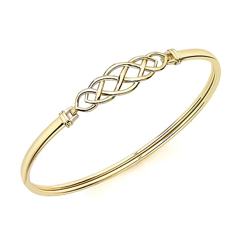 9K Yellow Gold Supreme Finish 9mm Celtic Bangle