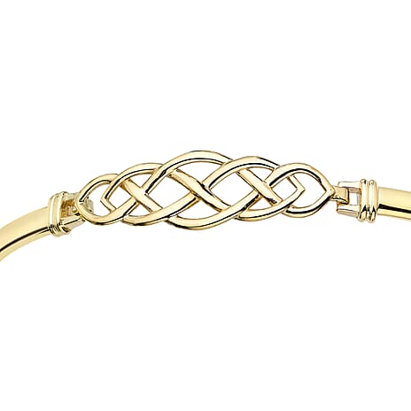 9K Yellow Gold Supreme Finish 9mm Celtic Bangle