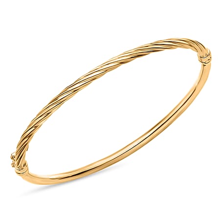 9K Yellow Gold 3mm Half Twist Bangle