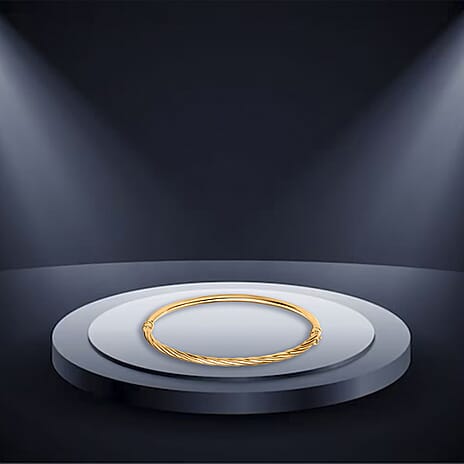 9K Yellow Gold 3mm Half Twist Bangle